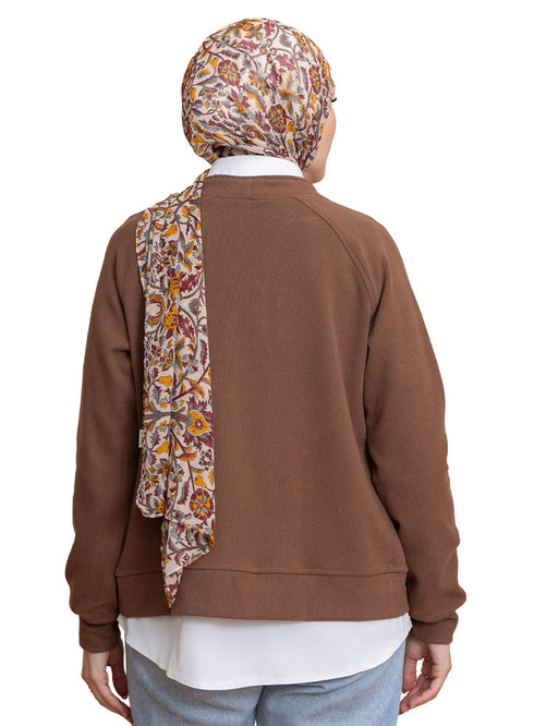 Brown RD-Button Sweater